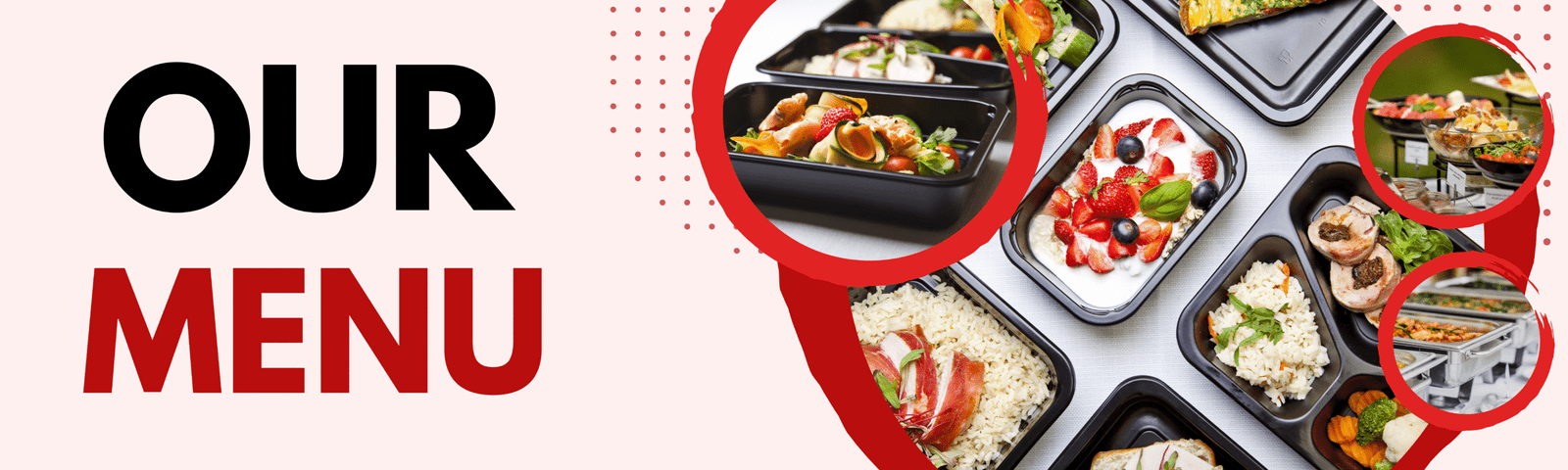 Red Modern Exceptional Catering Outdoor Banner (2)